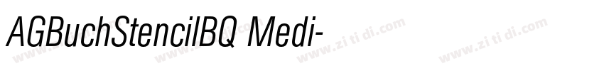 AGBuchStencilBQ Medi字体转换